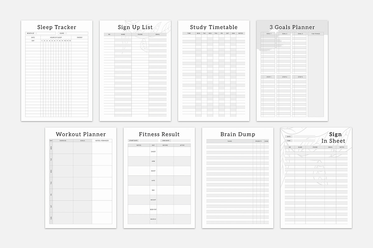 Ultimate Planner Bundle Pack Vol.98, a Stationery Template by MNT-Creator (Photo 6 of 10)