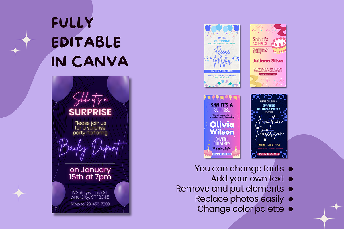 5 Animated Surprise Birthday, a Templates & Theme by TemplateCastleStore (Photo 9 of 9)