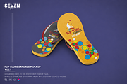 Flip Flops Sandals Mock-Up, an Advertising Mockup by Se٧enStudio (Thumbnail 1 of 10)