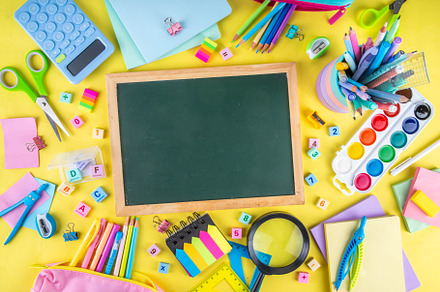 Back to school colorful background