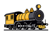 Steam Locomotive Train Vector, a Transportation Illustration by Gfx Expert Team (Thumbnail 3 of 3)