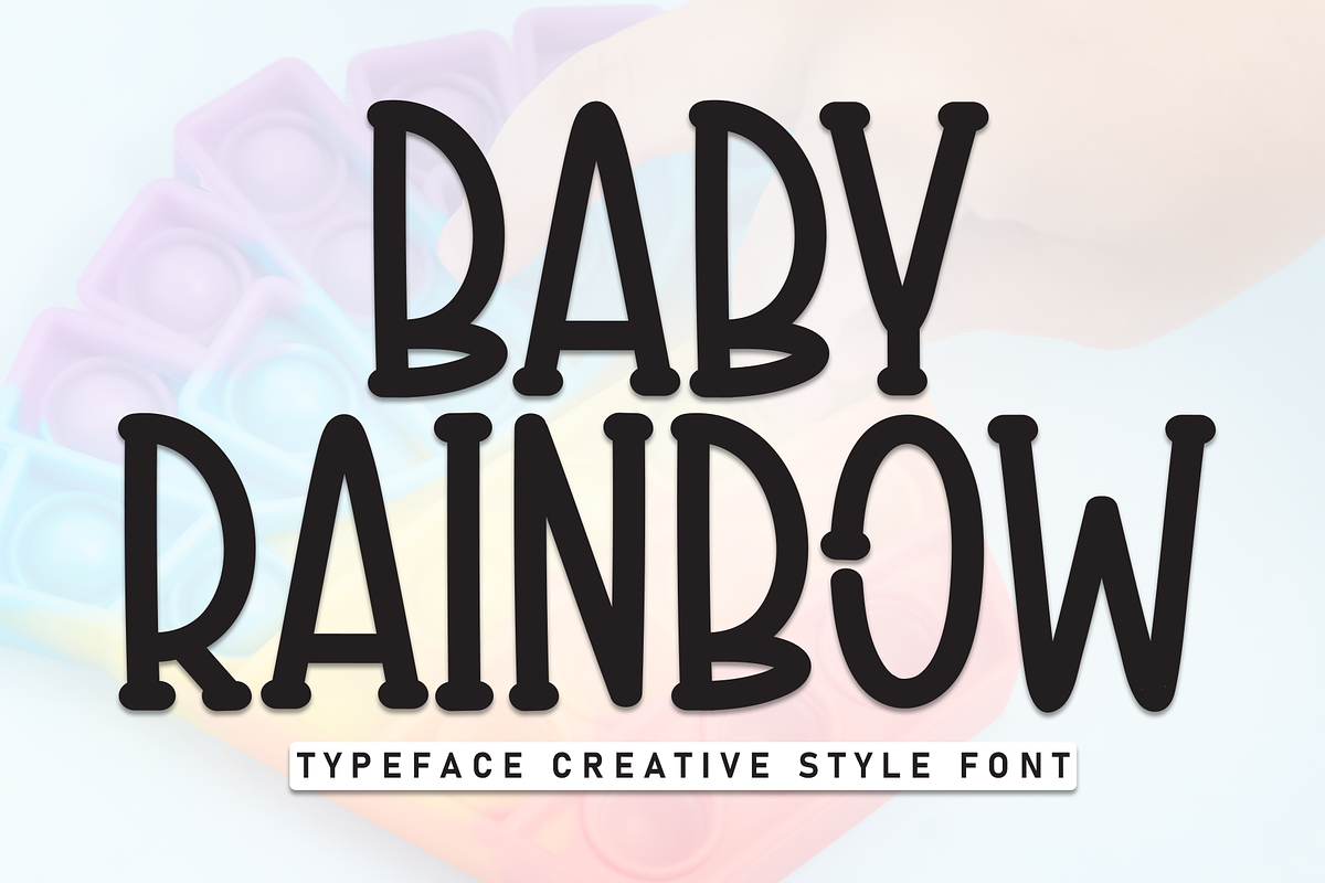 Baby Rainbow | Script Font, a Script Font by Scratchones (Photo 1 of 8)