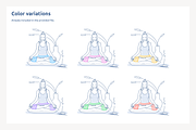 Woman Meditate Illustration, a Graphic by PixelBender (Thumbnail 2 of 4)