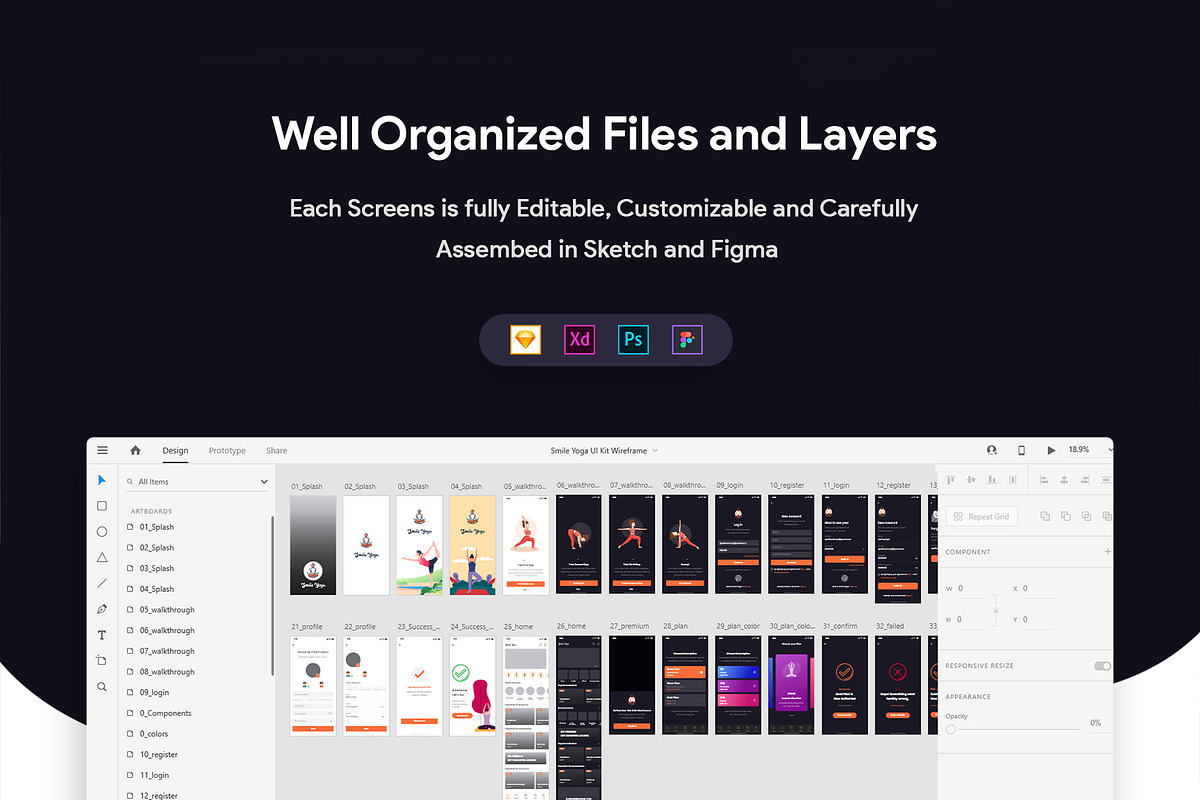 Smile 2.0 - Yoga UI Kit, an UI Kit Template by SyalUIUX (Photo 4 of 9)