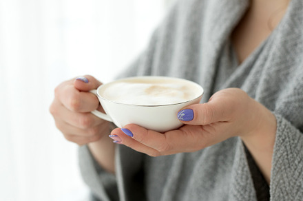 woman with a cup of hot drink, a Beauty & Fashion Photo by Izdebska
