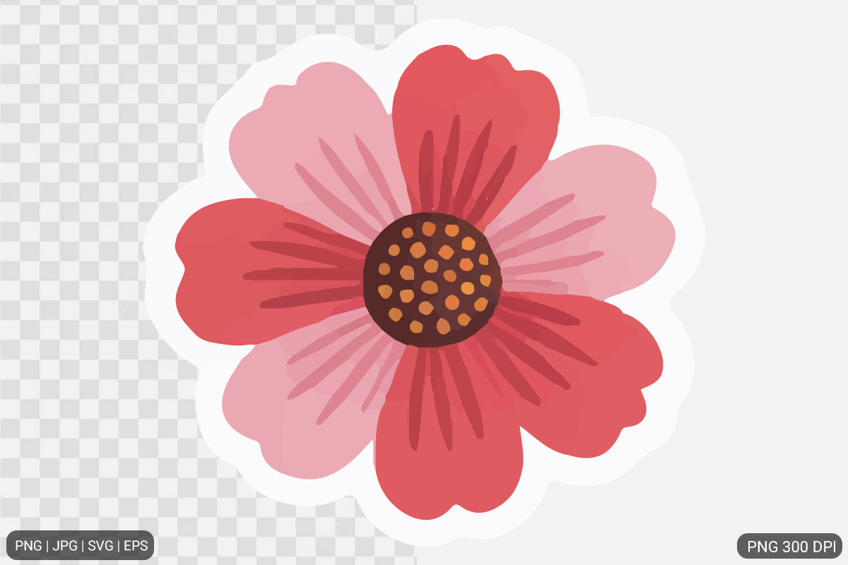 Cute Flower Sticker Design Bundle, an Illustration by Actual Pixel (Photo 10 of 26)