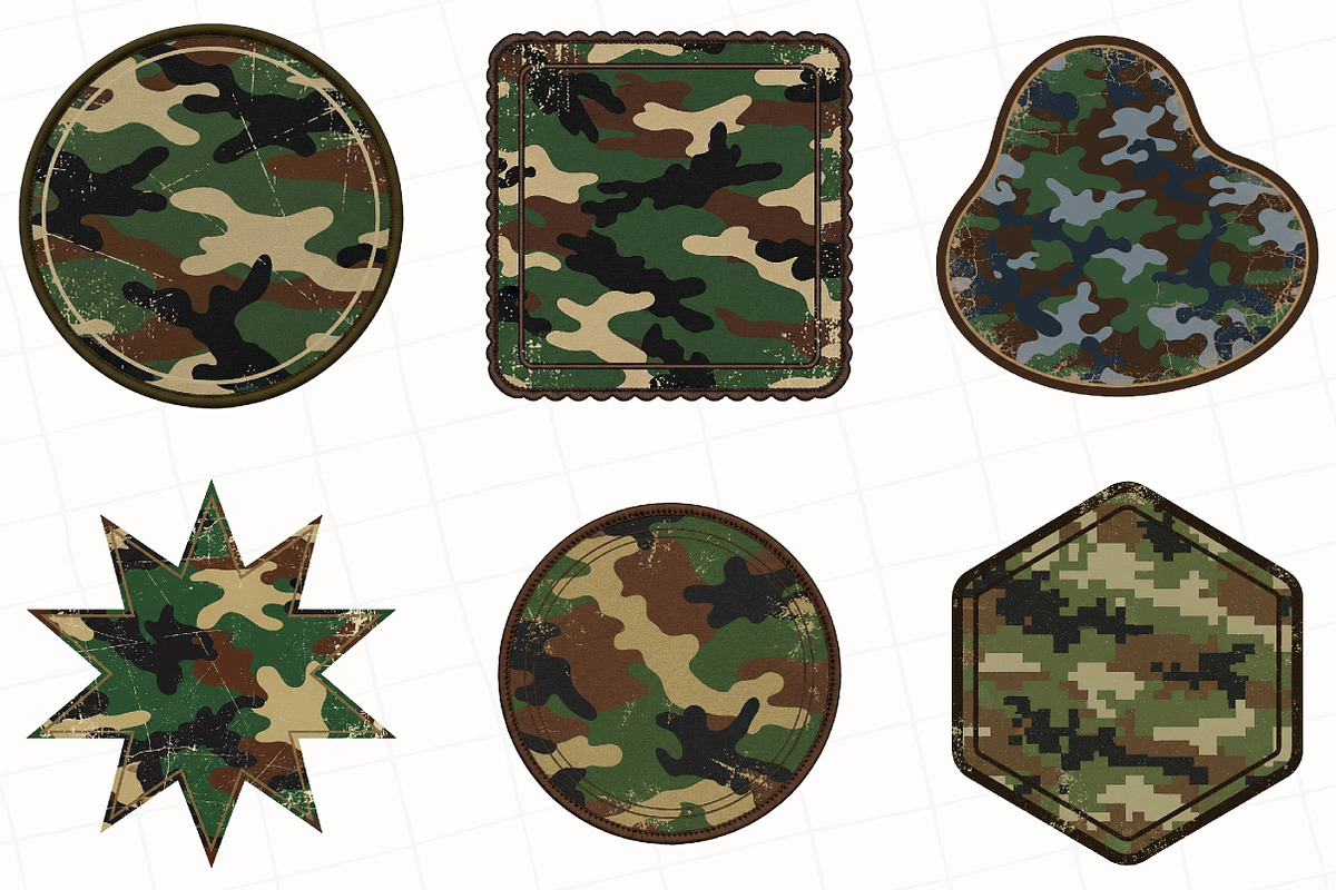 Camo Patches Sublimation Bundle, an Illustration by OK Design (Photo 2 of 5)