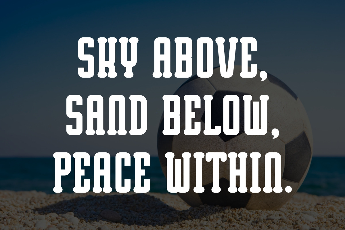 Beach Soccer - Playful Slab Serif, a Slab Serif Font by Pian45 Studio (Photo 2 of 11)