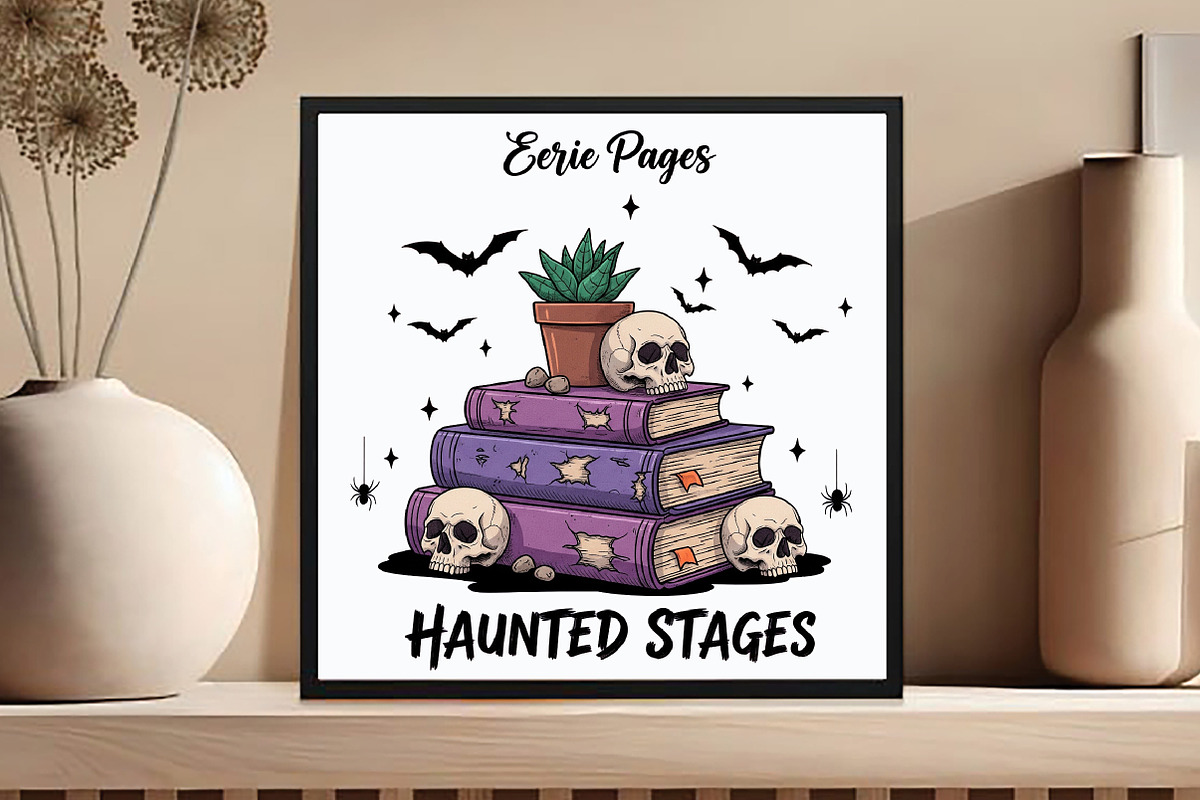 Bookish Halloween Funny Skull PNG, an Illustration by DreamCafeArt (Photo 5 of 7)