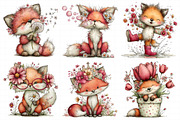 Whimsical Spring Funny Fox Clipart, an Illustration by Daily.Designs (Thumbnail 4 of 8)