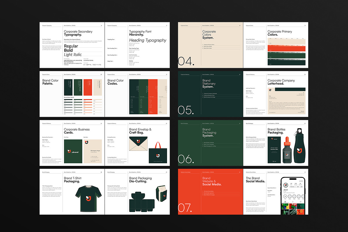 Brand Guidelines Template Landscape, a Brochure Template by DesignCrest (Photo 20 of 21)