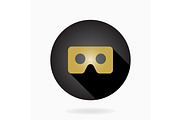 Modern Vector VR Logo in the Circle, an Outline Icon by FineArtStudio (Thumbnail 1 of 3)