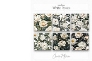 Watercolor White Roses Digital Paper, a Texture Graphic by Creative Matrix82 (Thumbnail 4 of 5)