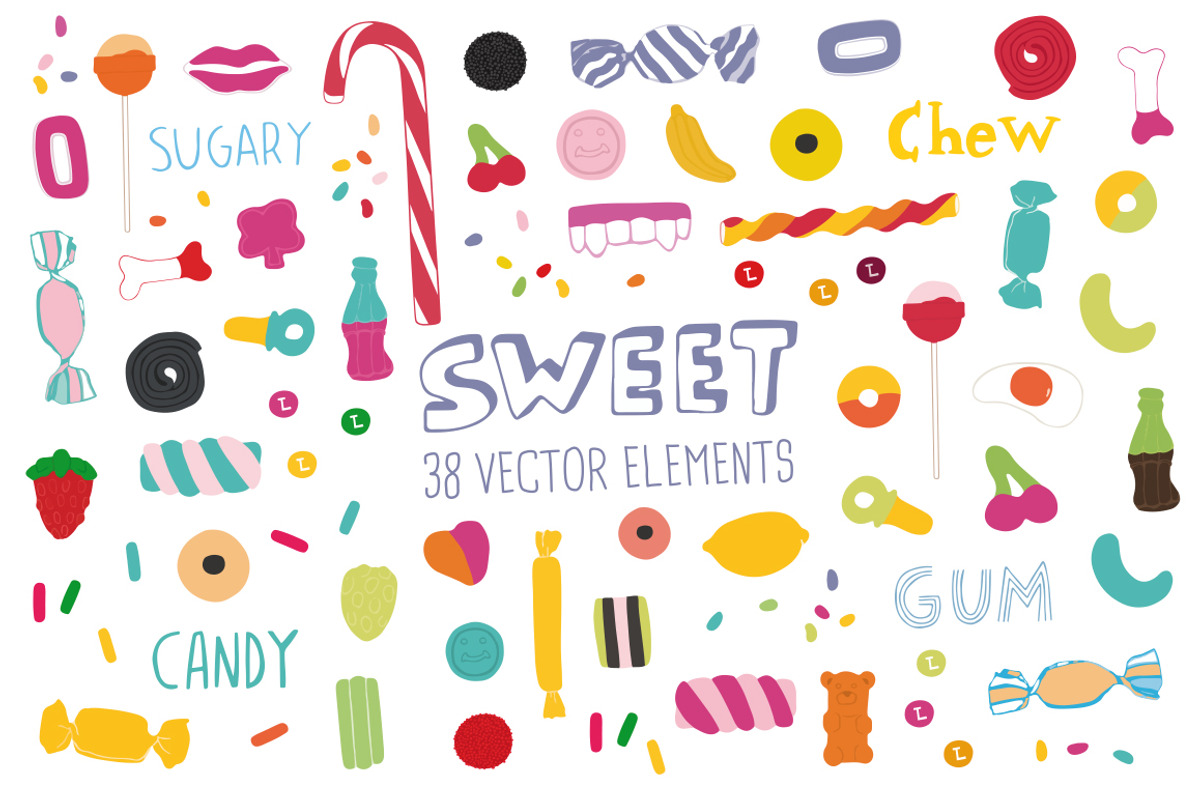 Sweet Clipart, an Illustration by Pencil Coffee