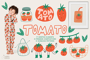 Tomato, a Food Illustration by AnkaDrozd