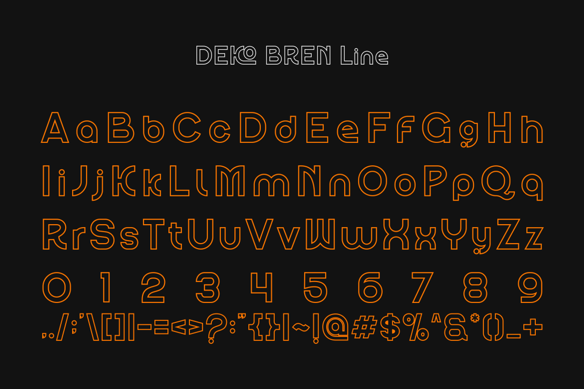 Deco Bren - Modern Font, a Sans Serif Font by Viswal Studio (Photo 6 of 10)