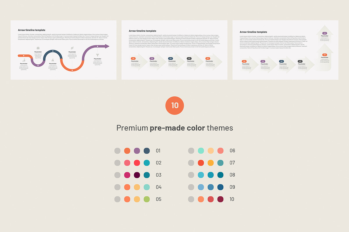 Timeline Arrow Templates PowerPoint, a Presentation Template by HiSlide.io (Photo 5 of 5)