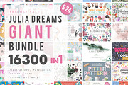 16300 in 1 - GRAPHIC GIANT BUNDLE, an Illustration by Julia Dreams (Thumbnail 1 of 99)