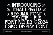 Egko - Display Font, a Sans Serif Font by tebaltipislab (Thumbnail 2 of 10)