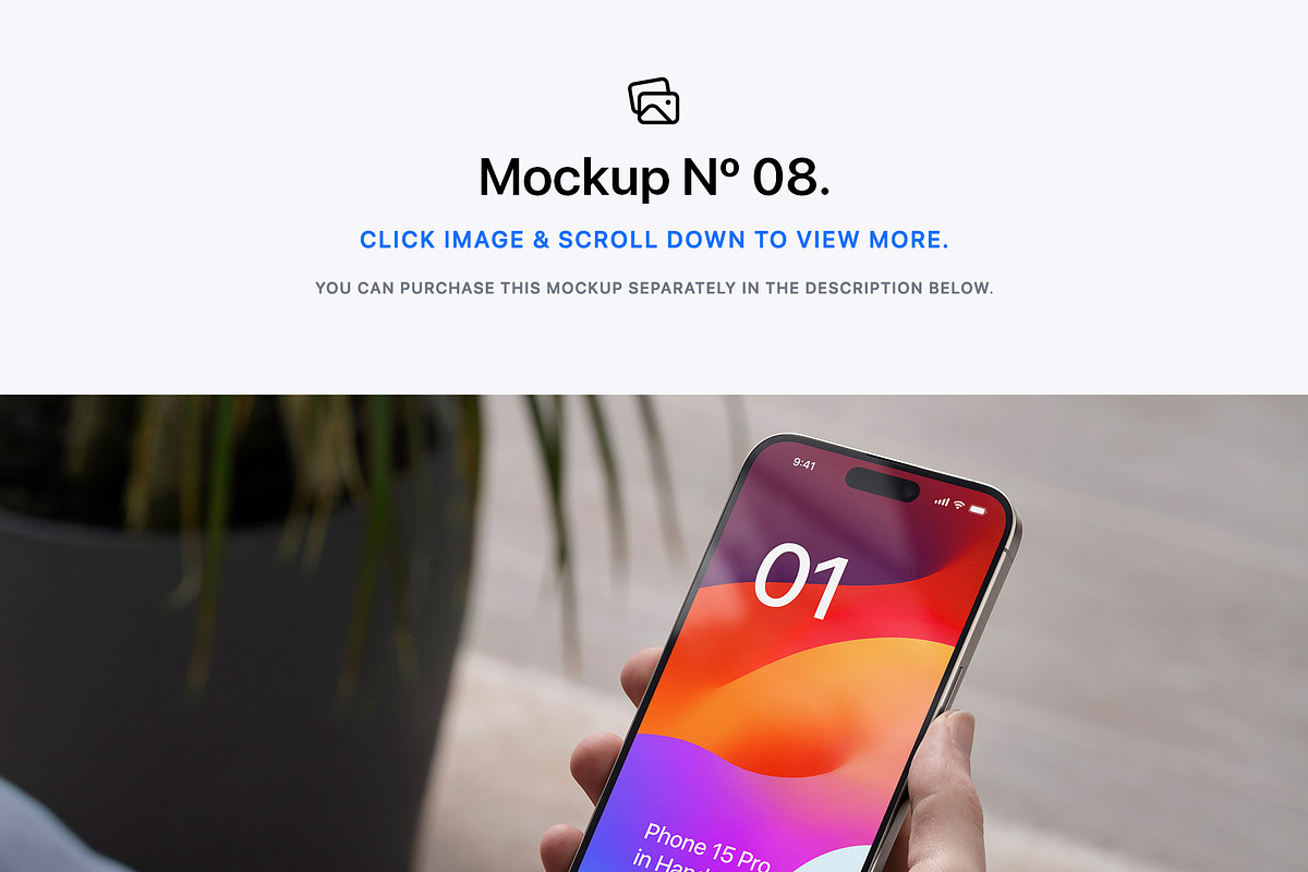 15 Phone 15 Pro In Hand Mockups, an iPhone Mockup by Asylab (Photo 18 of 26)
