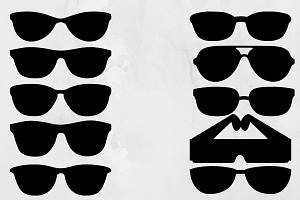 Glasses Silhouette SVG, an Object Illustration by newminddesign