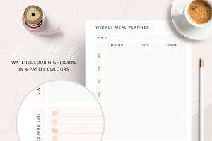 EDITABLE Weekly Meal Planner