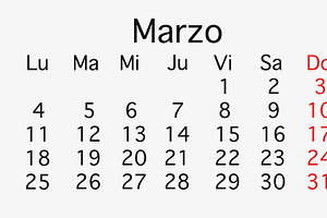 March 2019 Planing Calendar