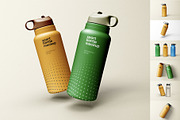 Sport Water Bottle Mockup, a Packaging Mockup by dpi (Thumbnail 1 of 8)