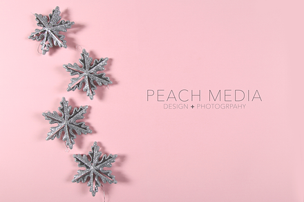 Styled stock photo | snow flakes  2 containing flat lay, holidays, and pink