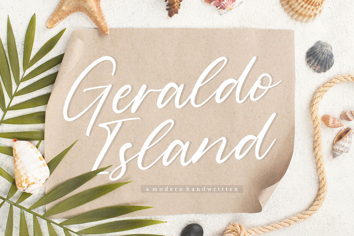 Geraldo Island - Handwritten Font, a Script Font by Balpirick Studio (Photo 1 of 7)