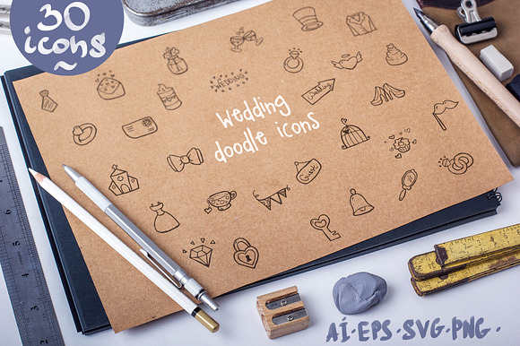 Wedding Doodle Icons
