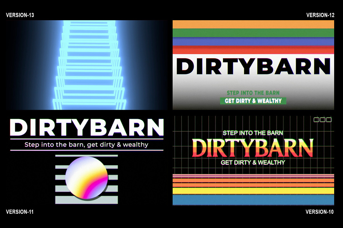 Retro Title Logo Animation Templates, a Branding & Logo Template by Dirtybarn (Photo 3 of 6)