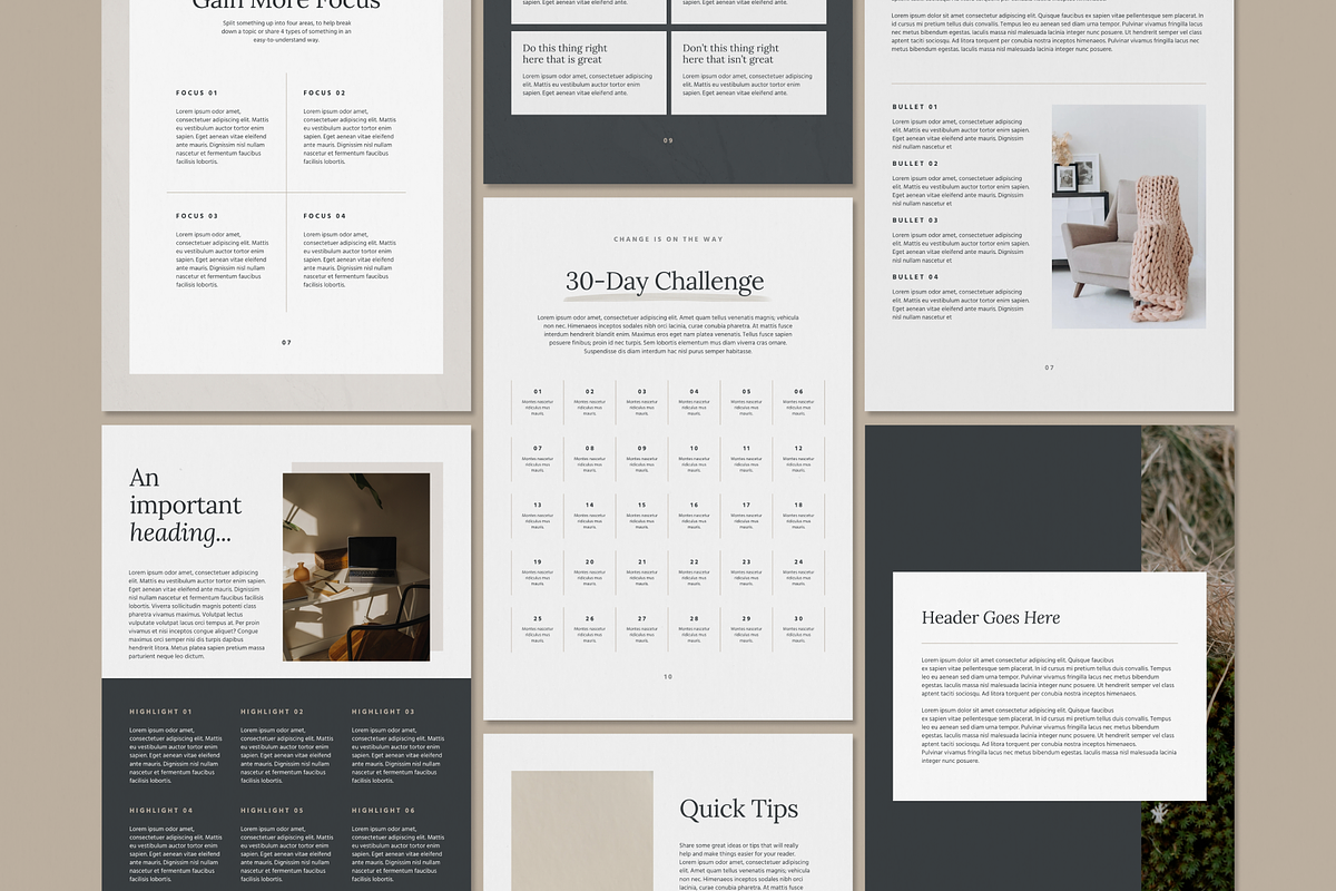 Parker eBook Canva Templates preview 3
