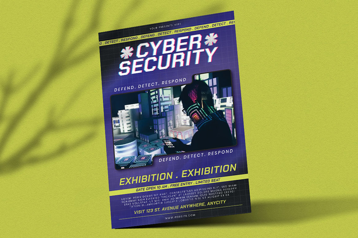 Jimmy - Cyber Security Glitch style, a Flyer Template by Attype (Photo 2 of 4)