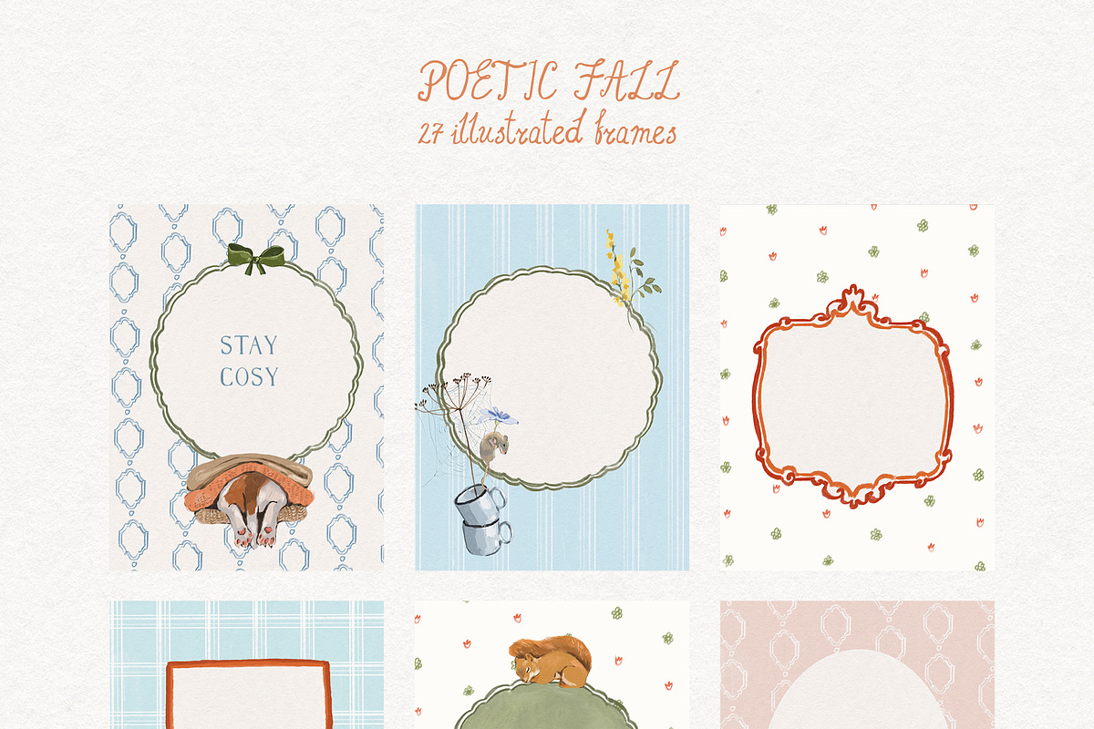 Fall Cottagecore Illustration Frames, a Decorative Illustration by whiteheartdesign (Photo 11 of 19)
