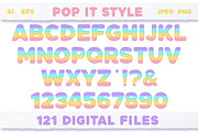 Pop it pastel alphabet & numbers, an Education Illustration by VectoriyA (Thumbnail 2 of 6)