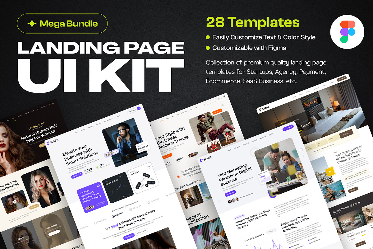 Landing Page Figma UI Kit Mega Pack, an UI Kit Template by Miyaji75 (Photo 2 of 2)