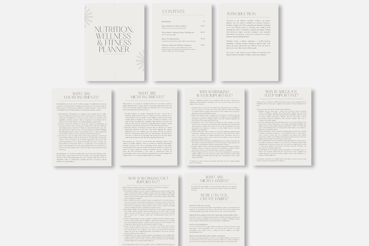 Nutrition And Wellness Planner CANVA, a Templates & Theme by Thrive Nutrition Studio (Photo 6 of 7)