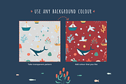 Marine Animals—2 Seamless Patterns, an Illustration by ApollinariaManko (Thumbnail 3 of 5)