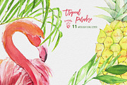 Tropical Clipart -Tropical Paradise, an Illustration by Cacacolors Clipart (Thumbnail 2 of 3)