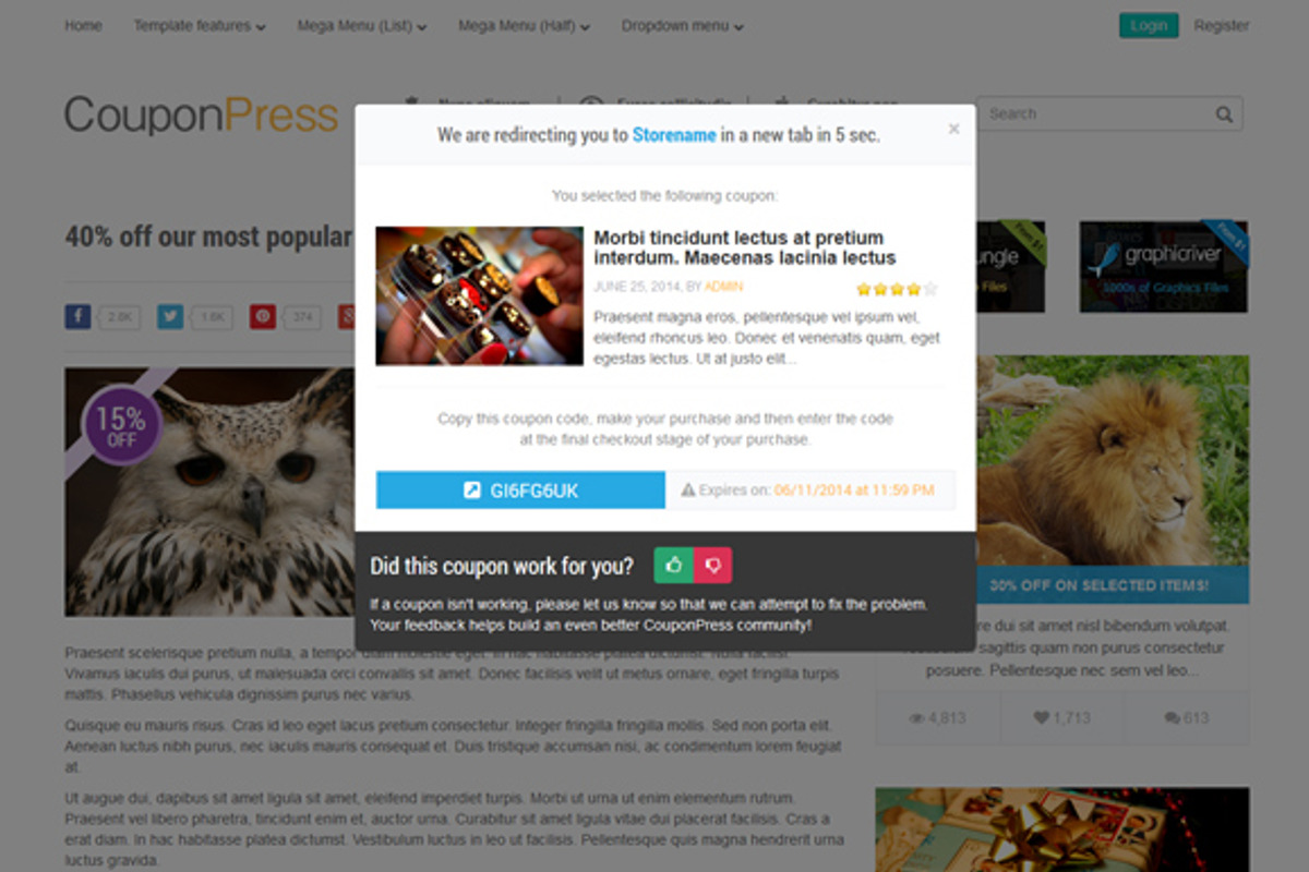 CouponPress [HTML], a HTML Template by Theme :: Kiwi (Photo 3 of 5)