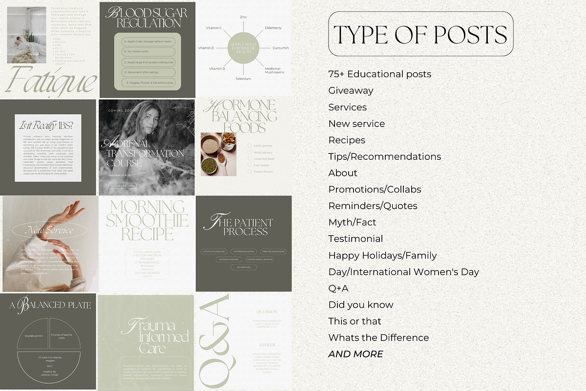 Wellness Instagram Template Bundle, a Social Media Template by digitaldispositions (Photo 6 of 9)