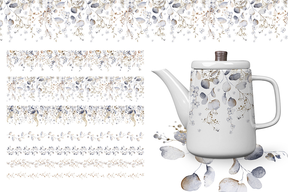 Dried Flowers Watercolor Collection, a Decorative Illustration by LenArt (Photo 7 of 12)