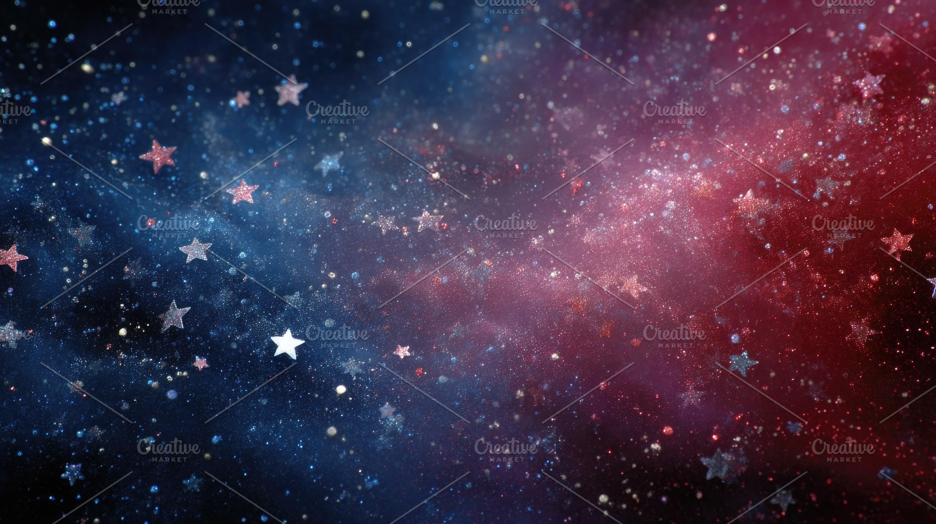 Patriotic starry background for Fourth of July celebration, a Holiday Photo by José Manuel Gelpi