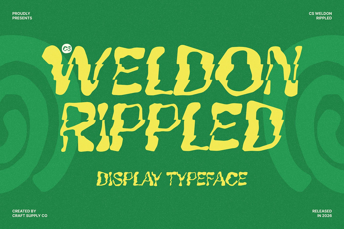 CS Weldon Rippled, a Sans Serif Font by Craft Supply Co. (Photo 1 of 8)