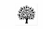family handprint tree silhouette, an Illustration by Amazin_art (Thumbnail 19 of 29)