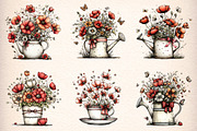 Whimsical Flowers Spring Clipart, an Illustration by Digital Artistic99 (Thumbnail 3 of 11)