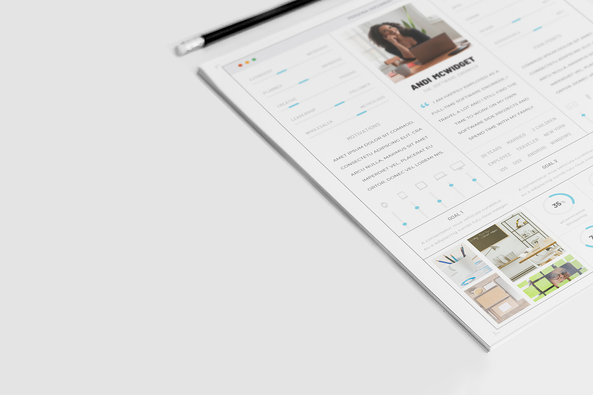 UX Workflow - Persona Document Vol2, a Stationery Template by Sargatal (Photo 5 of 5)