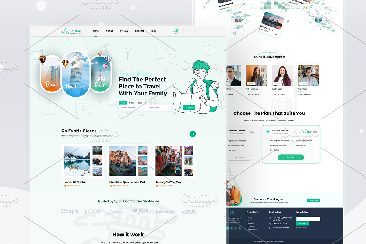 Mega UI Website Template Bundle, a Landing Page Template by DesignsLab (Photo 19 of 22)