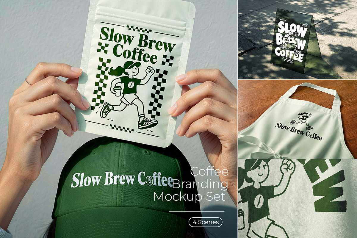 Coffee Branding Mockup Set, a Merchandise Mockup by Pitchlook.Studio (Photo 1 of 5)